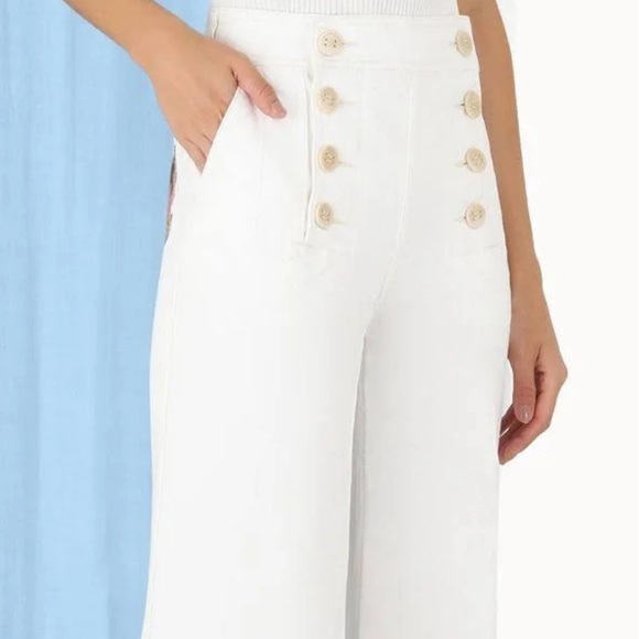Zimmermann Women’s White High-Rise Postcard Jeans - Picture 5 of 7